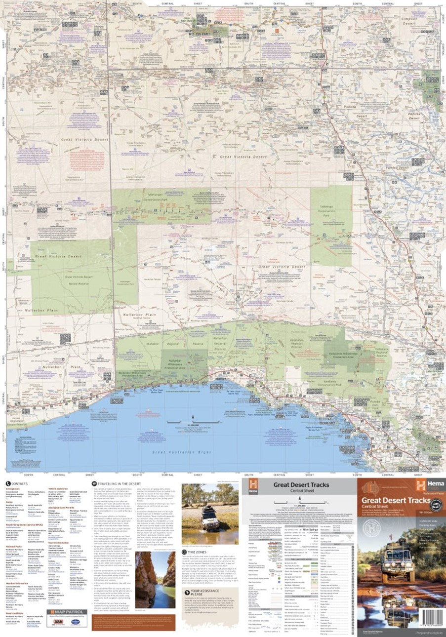 Hema Maps Great Desert Tracks | Central Sheet