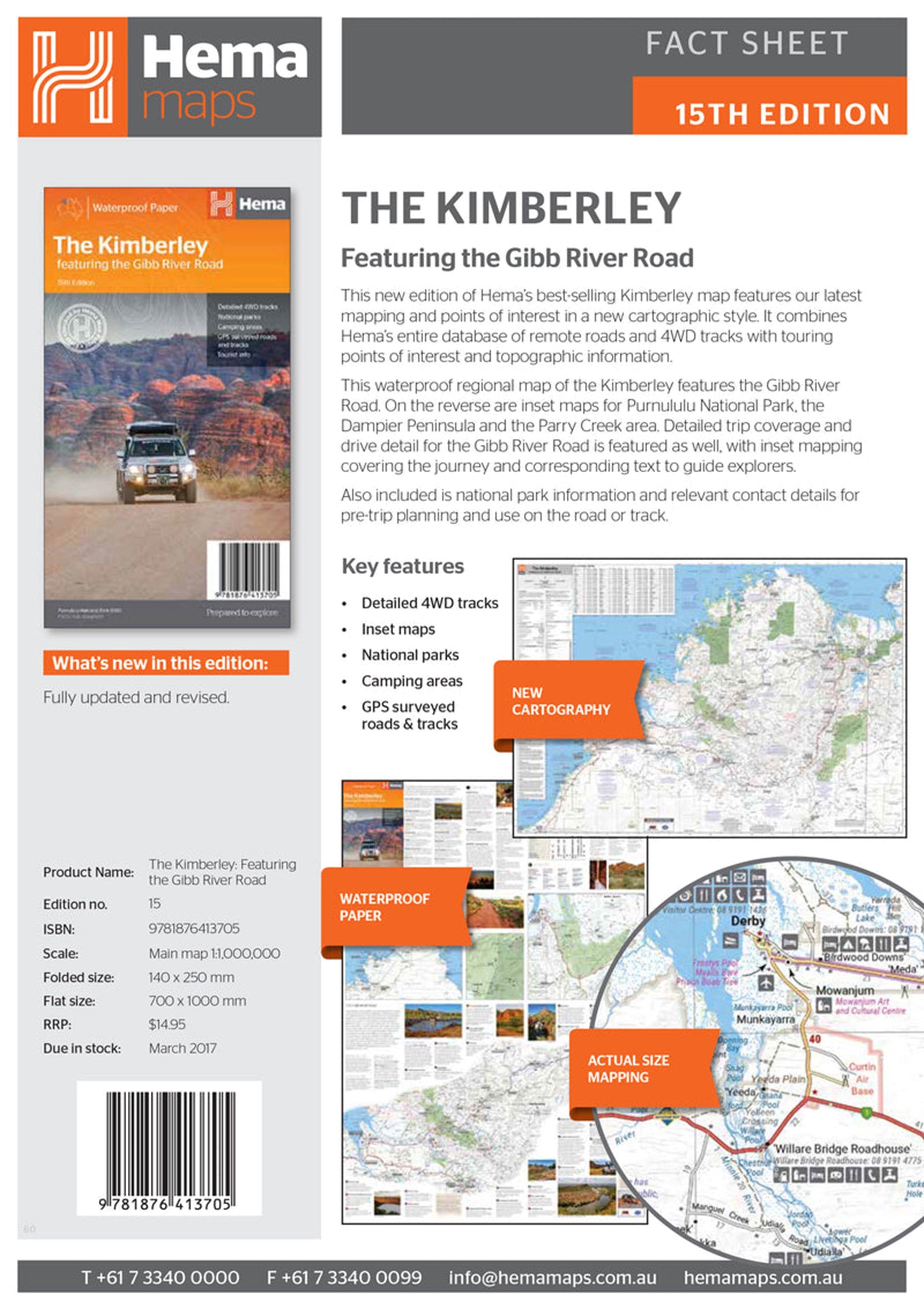 Hema Maps The Kimberley Featuring the Gibb River Road | Iconic Map