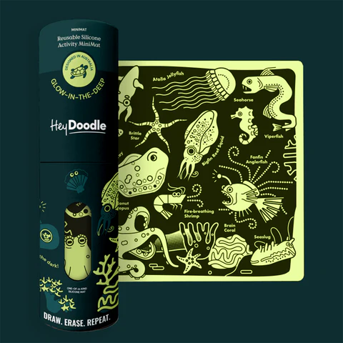 HeyDoodle Mini Silicone Mat | Glow In The Deep