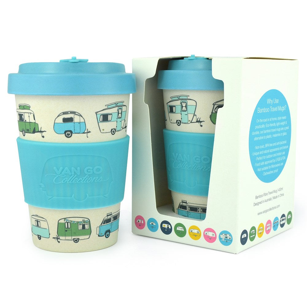 Van Go Bamboo Travel Mug | 400ml | Iconic Collection | Pale Blue