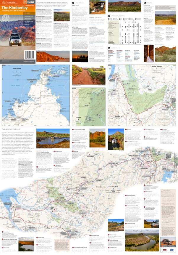 Hema Maps | The Kimberley Featuring The Gibb River Road | Iconic Map