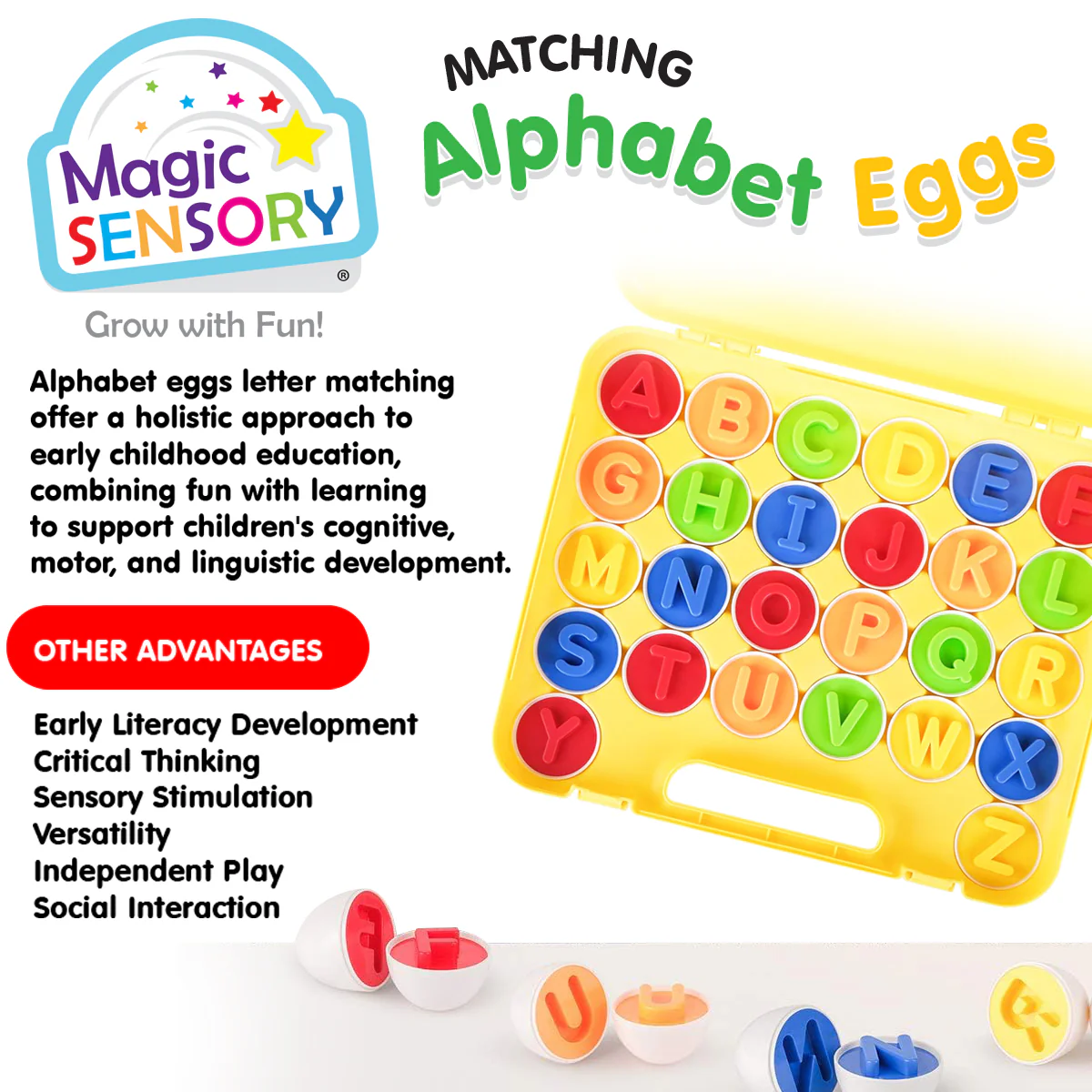 Matching Alphabet Eggs | Magic Sensory