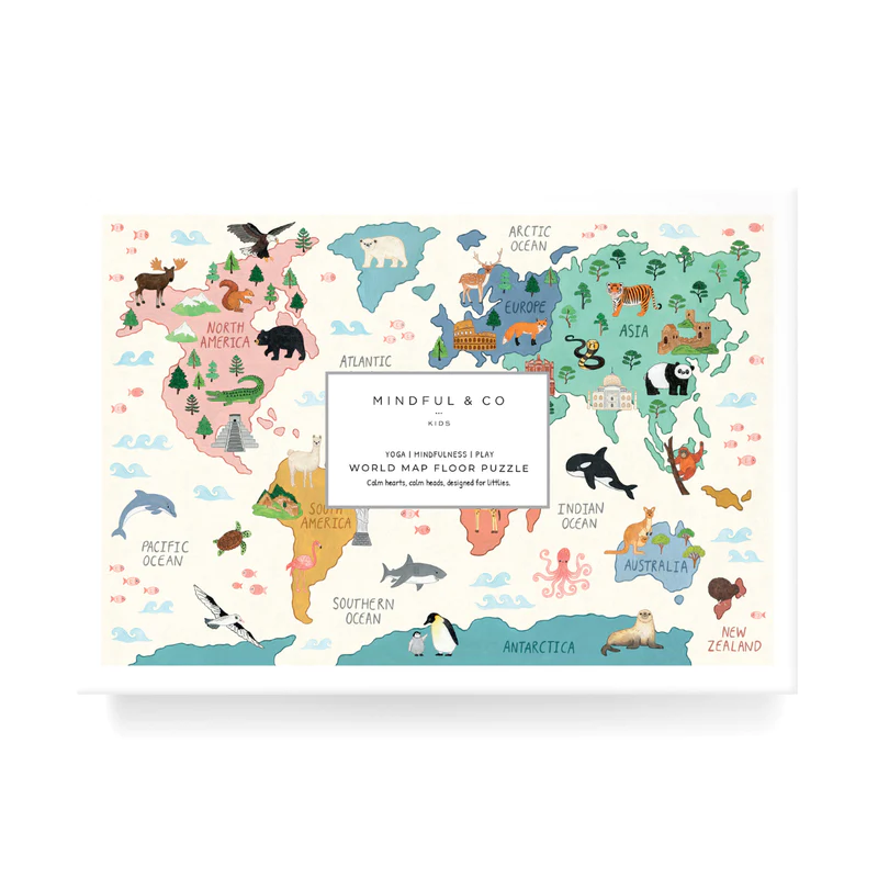 Mindful and Co Kids | World Map Floor Puzzle