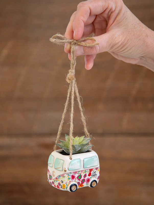 Van Happy | Mini Hanging Succulent by Natural  Life 047