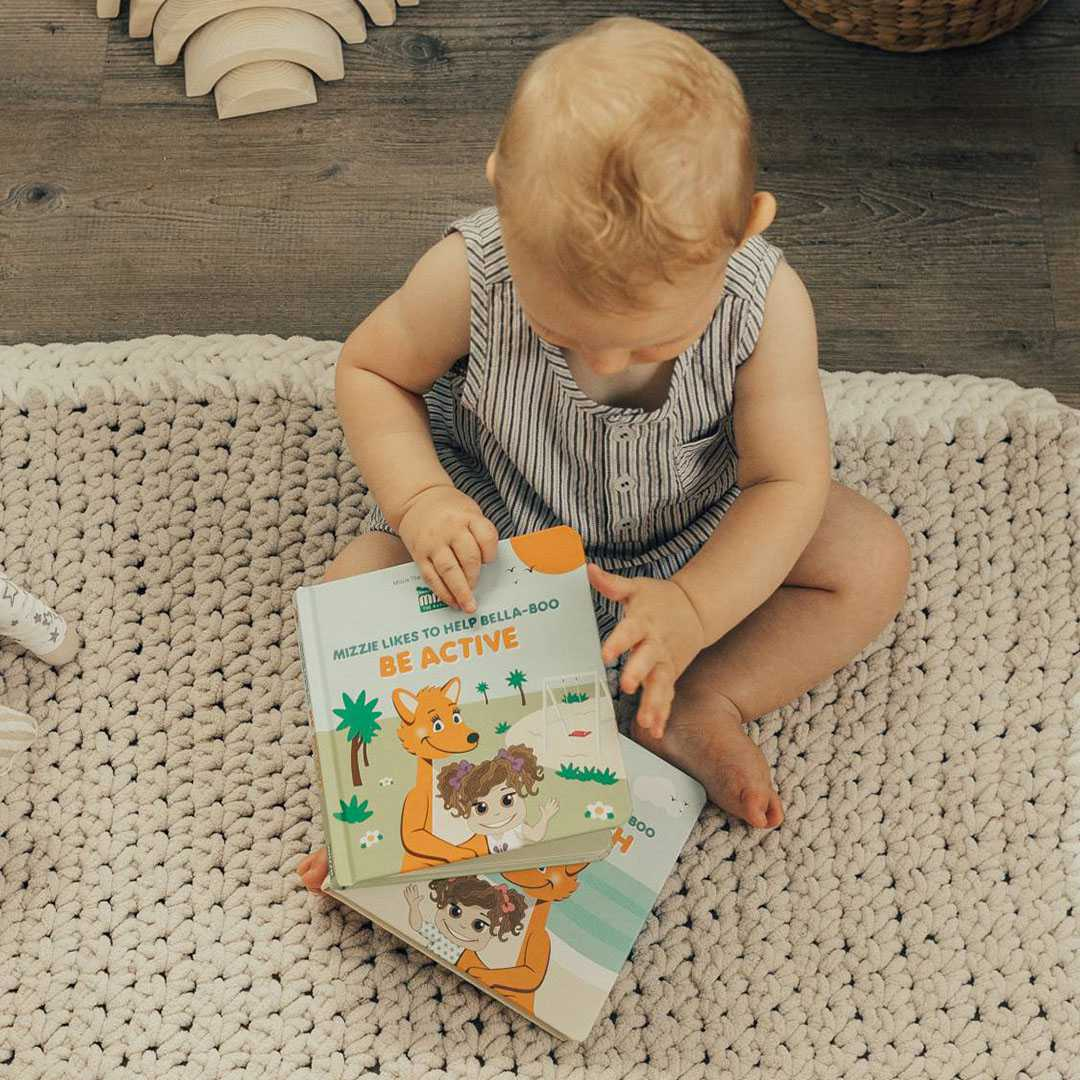 Mizzie The Kangaroo | Be Active - Interactive Touch and Feel Board Book