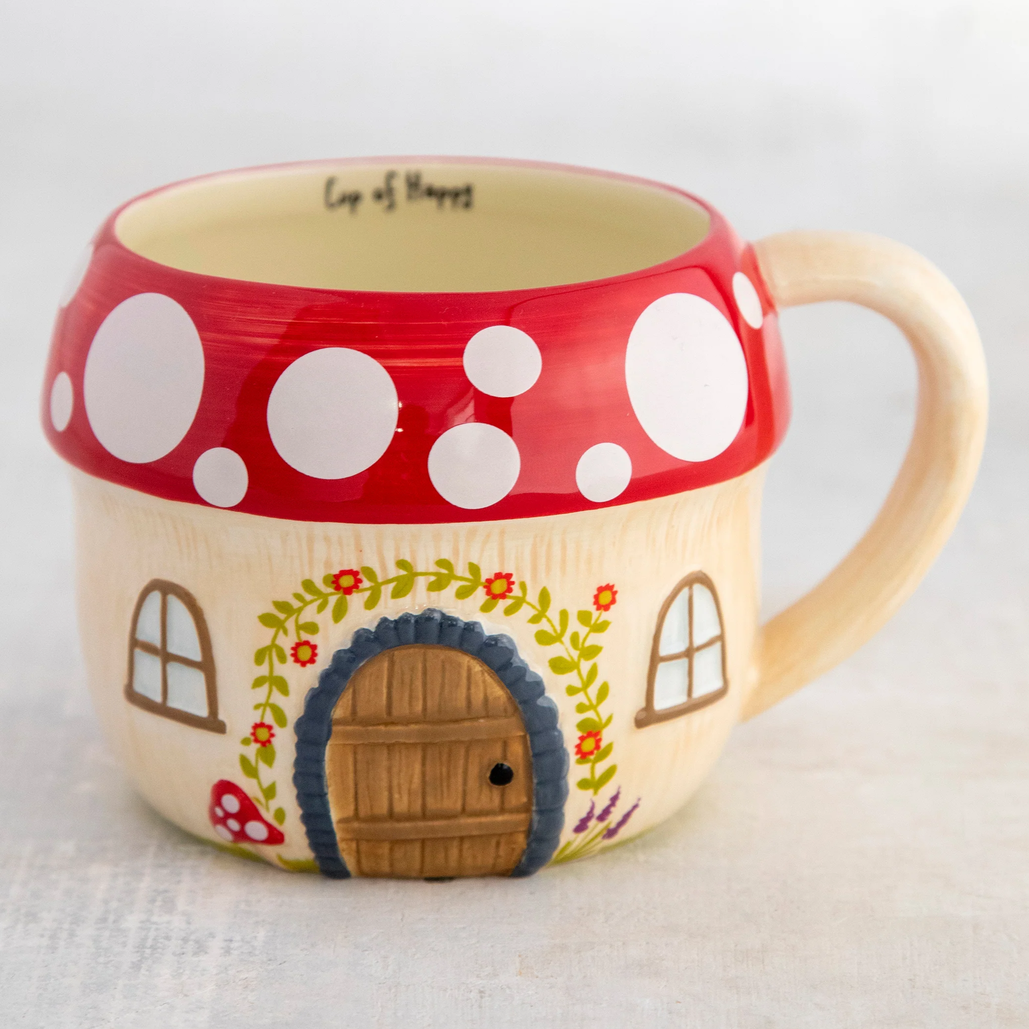 Mushroom House | Folk Art Coffee Mug by Natural Life 376