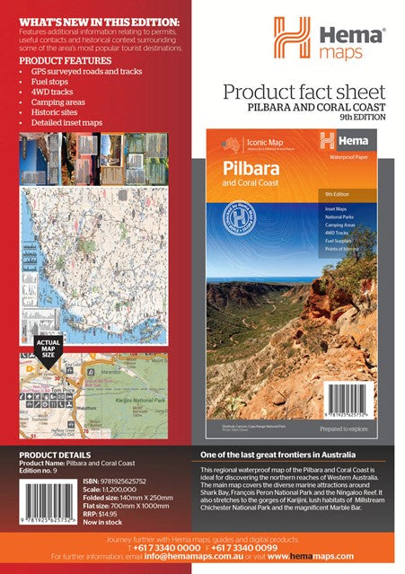 Hema Maps | Pilbara and Coral Coast Iconic Map