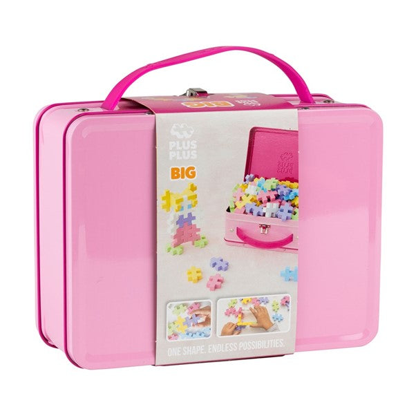 Plus-Plus 70 Pc BIG Metal Suitcase | Pastel Pink