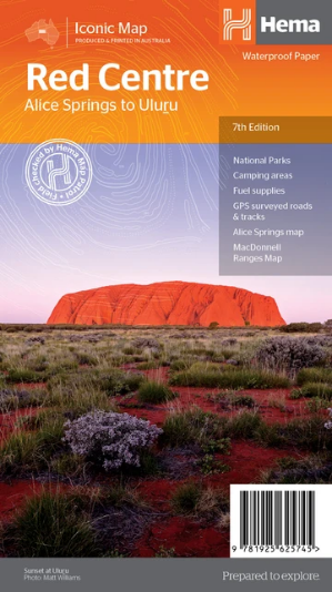 Hema Maps | Red Centre Alice Springs to Uluru Iconic Map