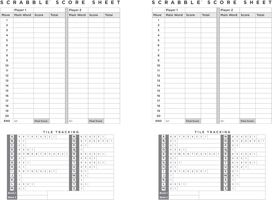 Scrabble | Score Pad