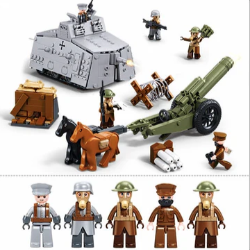 Sluban Bricks | Army WW1 A7V Tank Offensive 506pcs