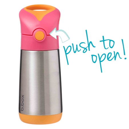 b.box 350ml Insulated Drink Bottle Bluey or Strawberry