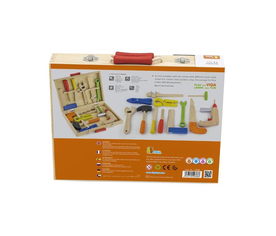 Wooden Case Tool Set by Viga