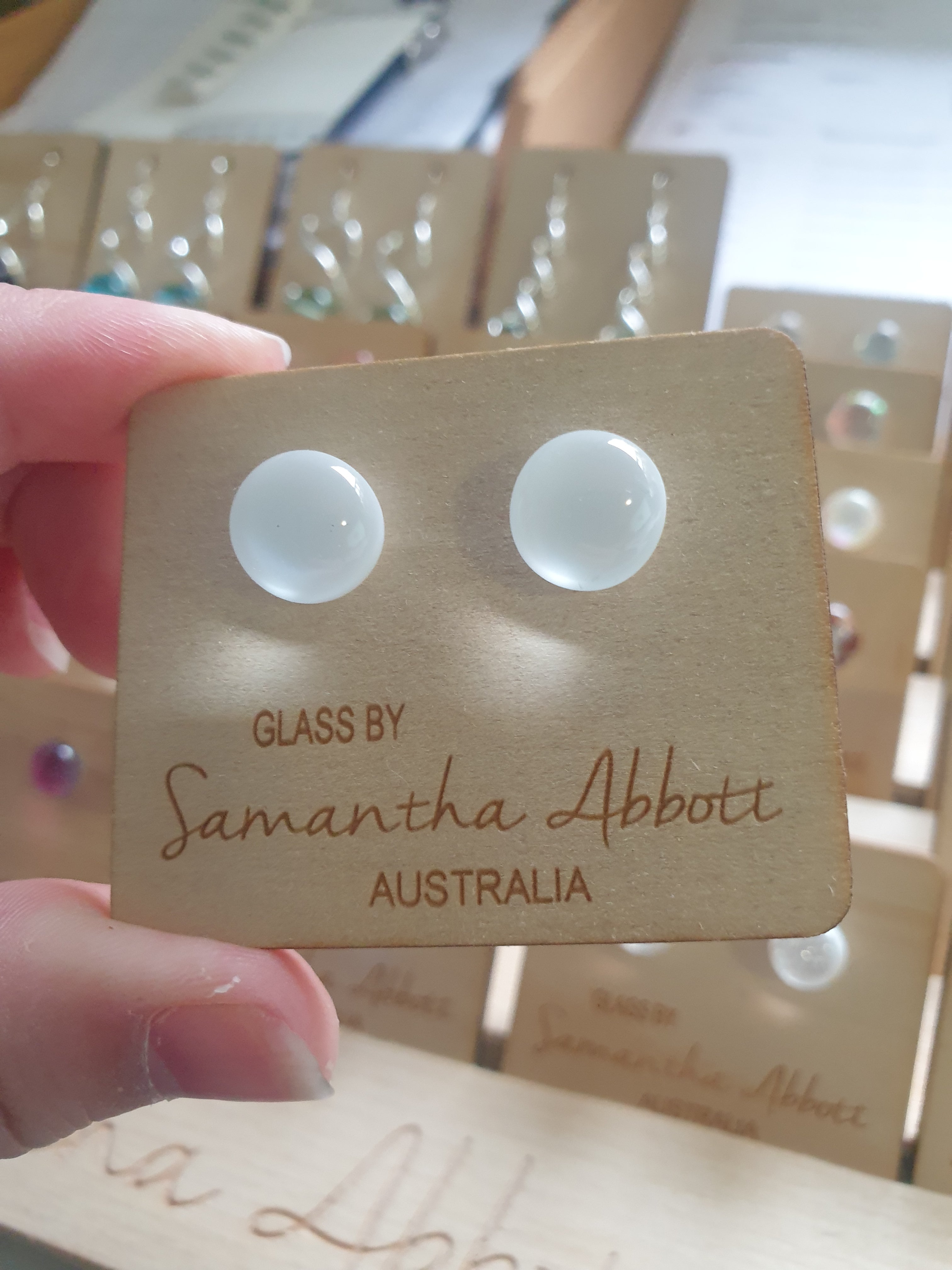 Glass By Samantha Abbott Stud Earrings