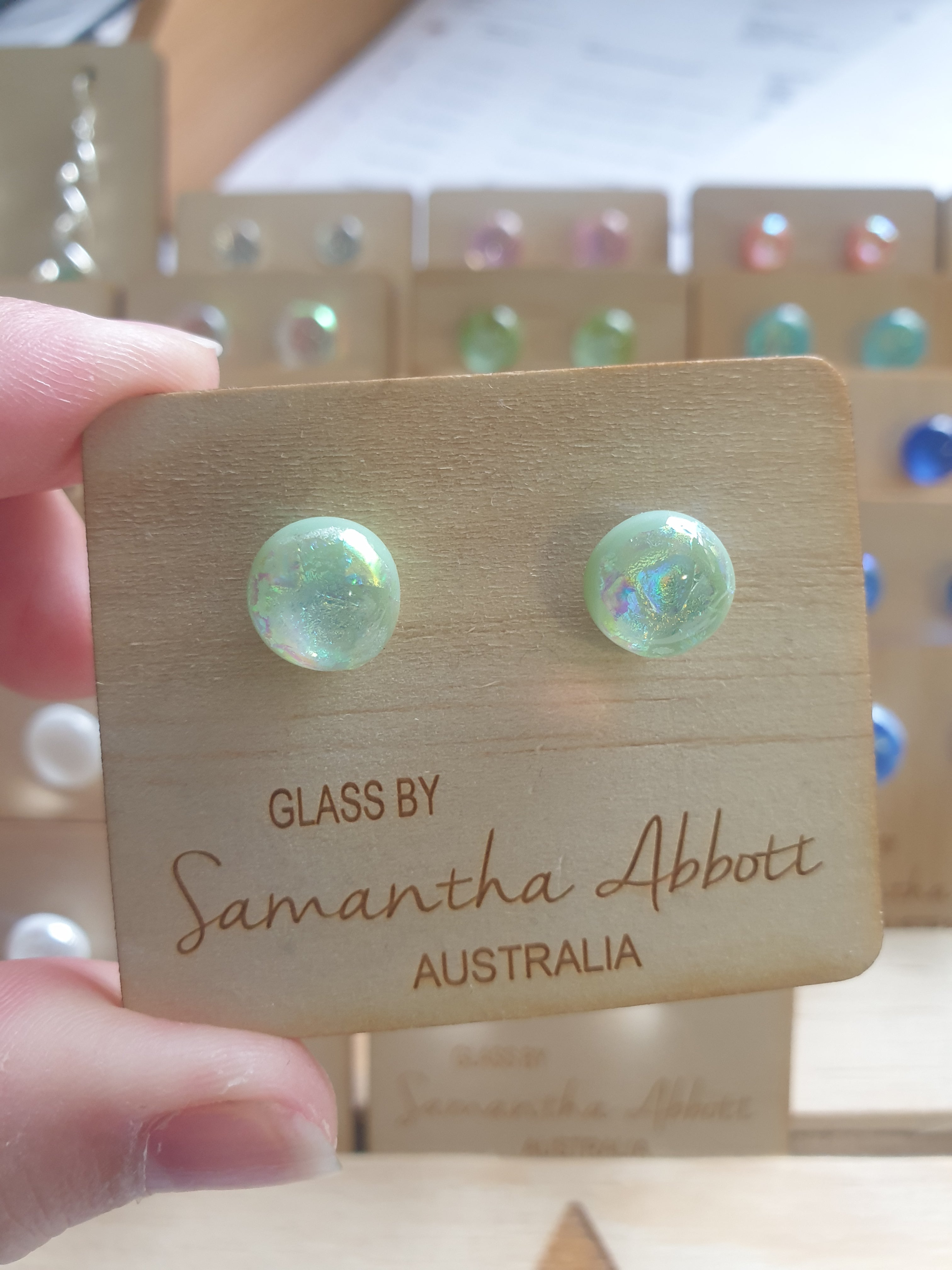 Glass By Samantha Abbott Stud Earrings