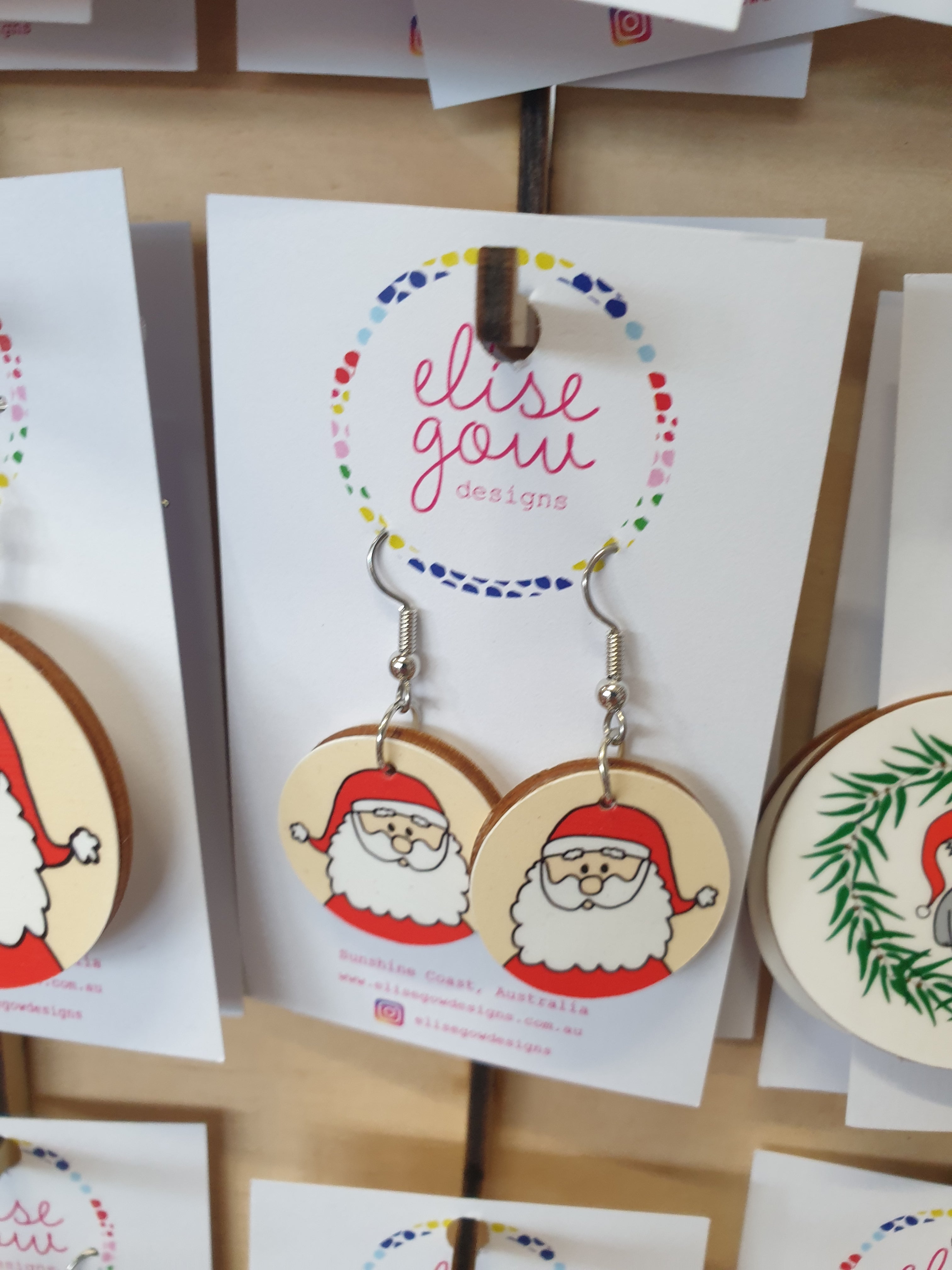 Jolly Santa - Handmade Earrings