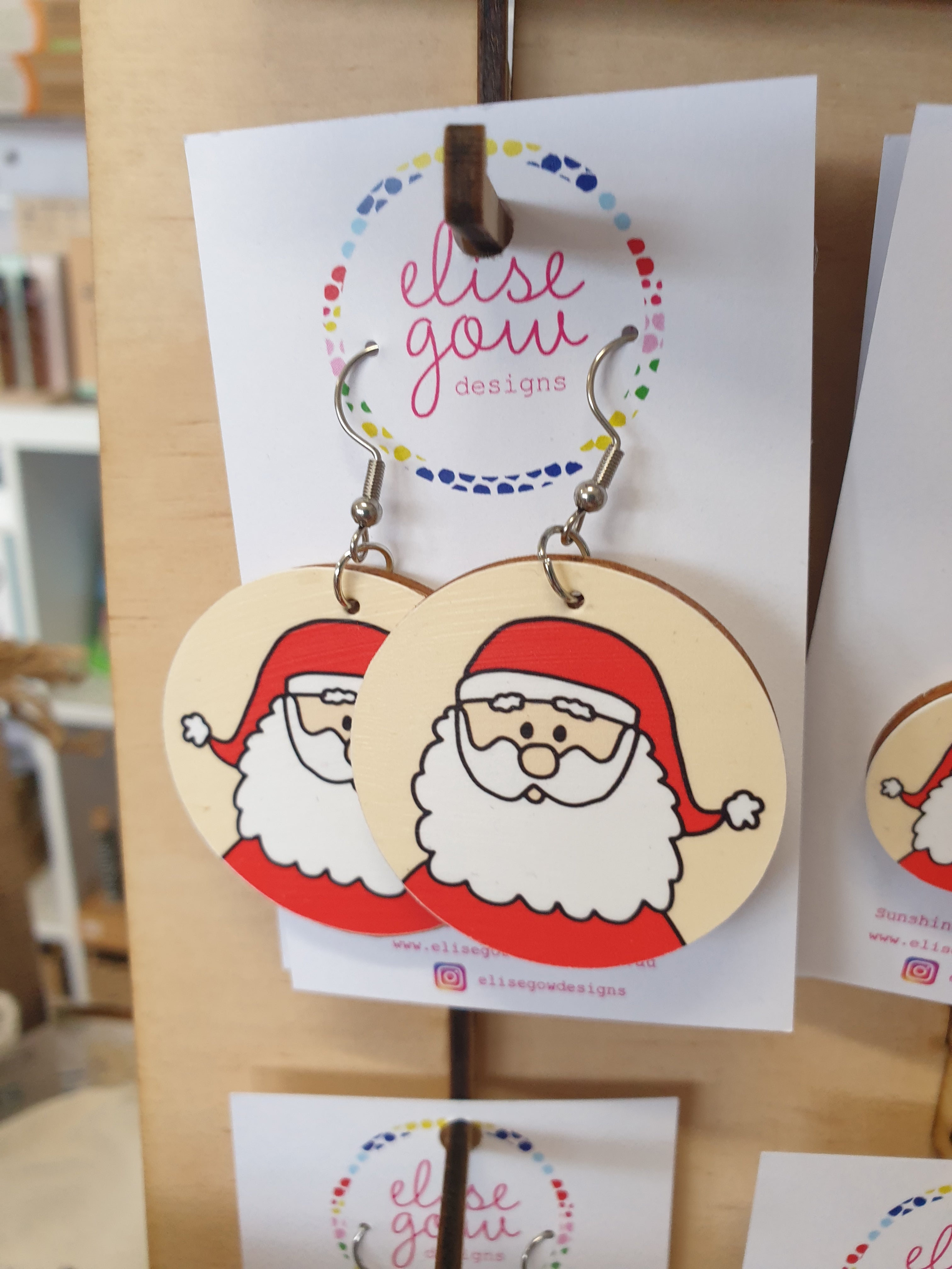 Jolly Santa - Handmade Earrings