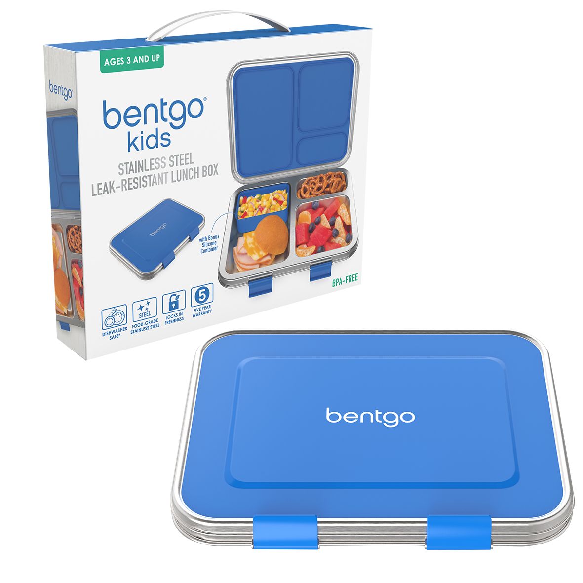 Bentgo Kids Stainless Steel Leak-Resistant Bento Lunch Box