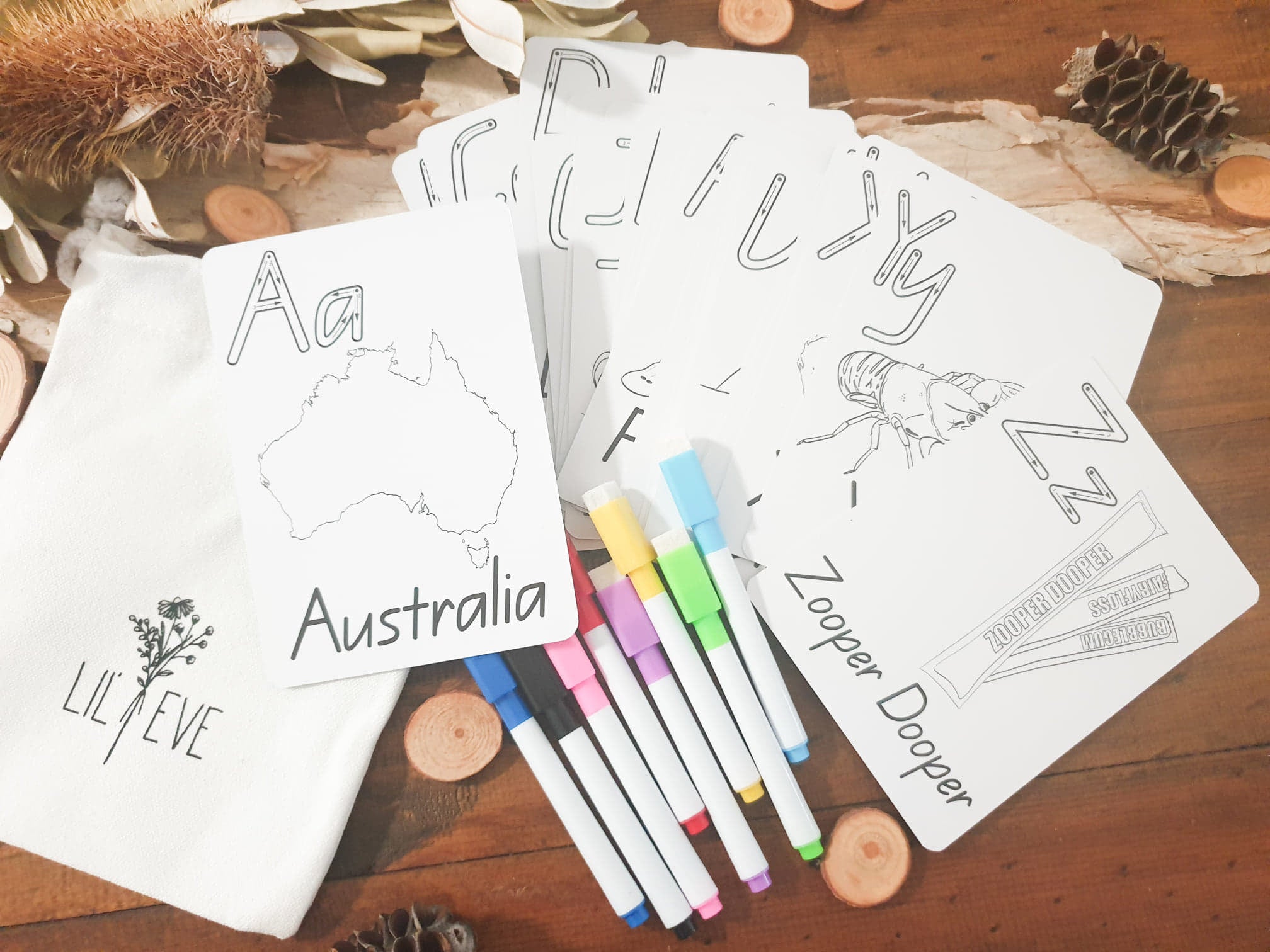 Australiana Alphabet Cards for Kids