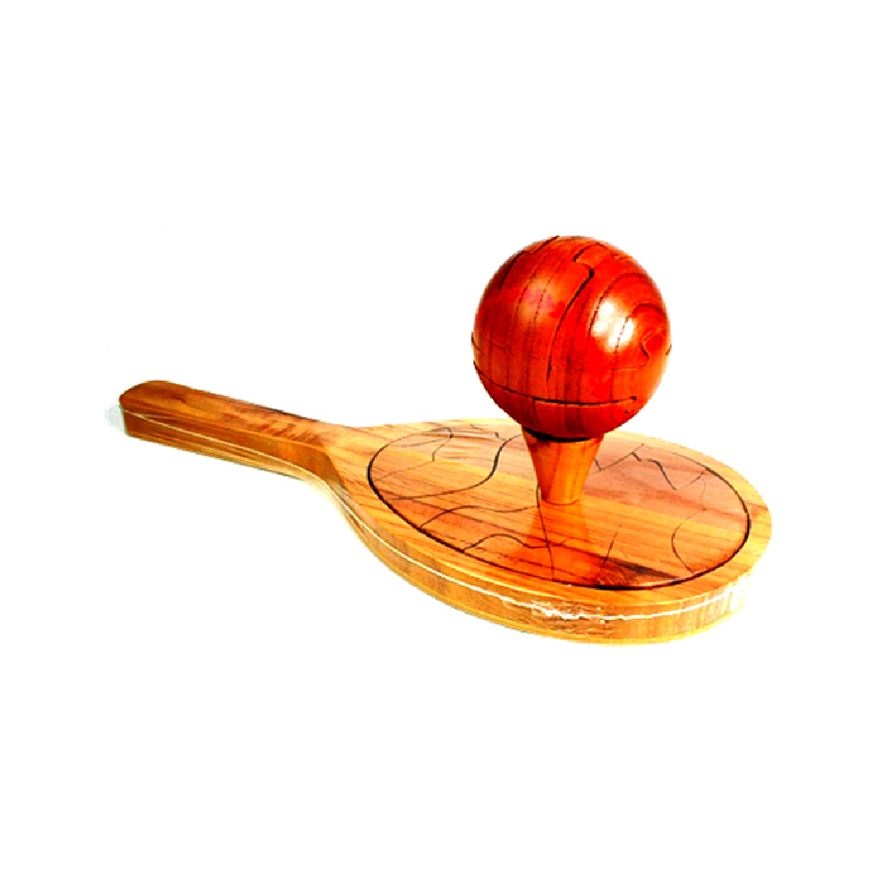 Wooden Tennis Racquet & Ball 3D Puzzle - Montreal Bar Series