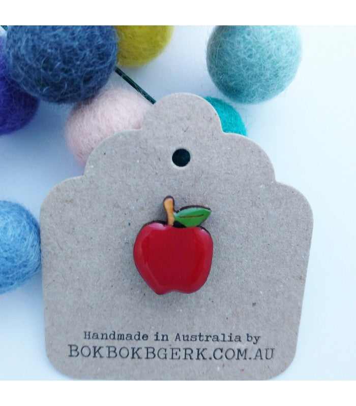 Bok Bok B'Gerk Lapel Pin - Apple