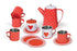 Tin Tea Sets with Carry Case 13 - 15pc