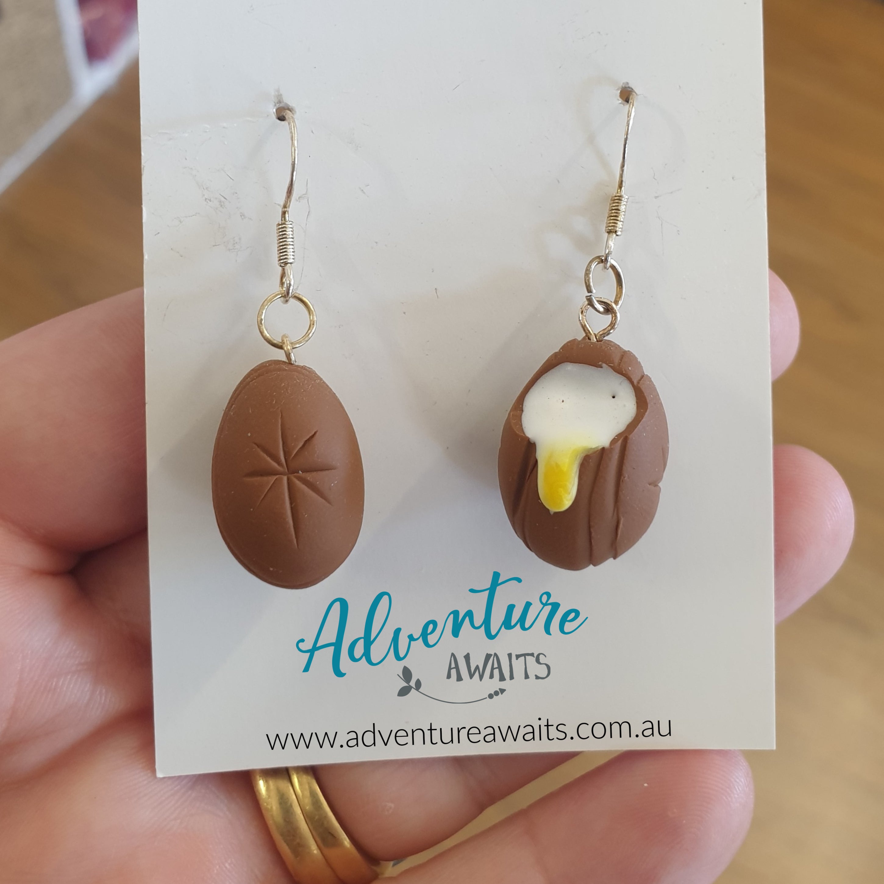 Creme Egg Earrings - Dangle