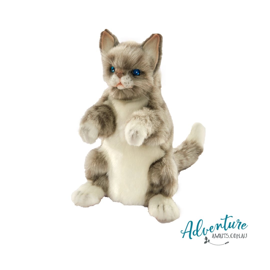 Hansa Puppet | Grey Cat 30cm