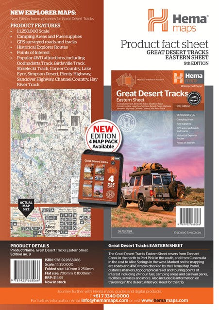 Hema Maps | Great Desert Tracks Eastern Sheet