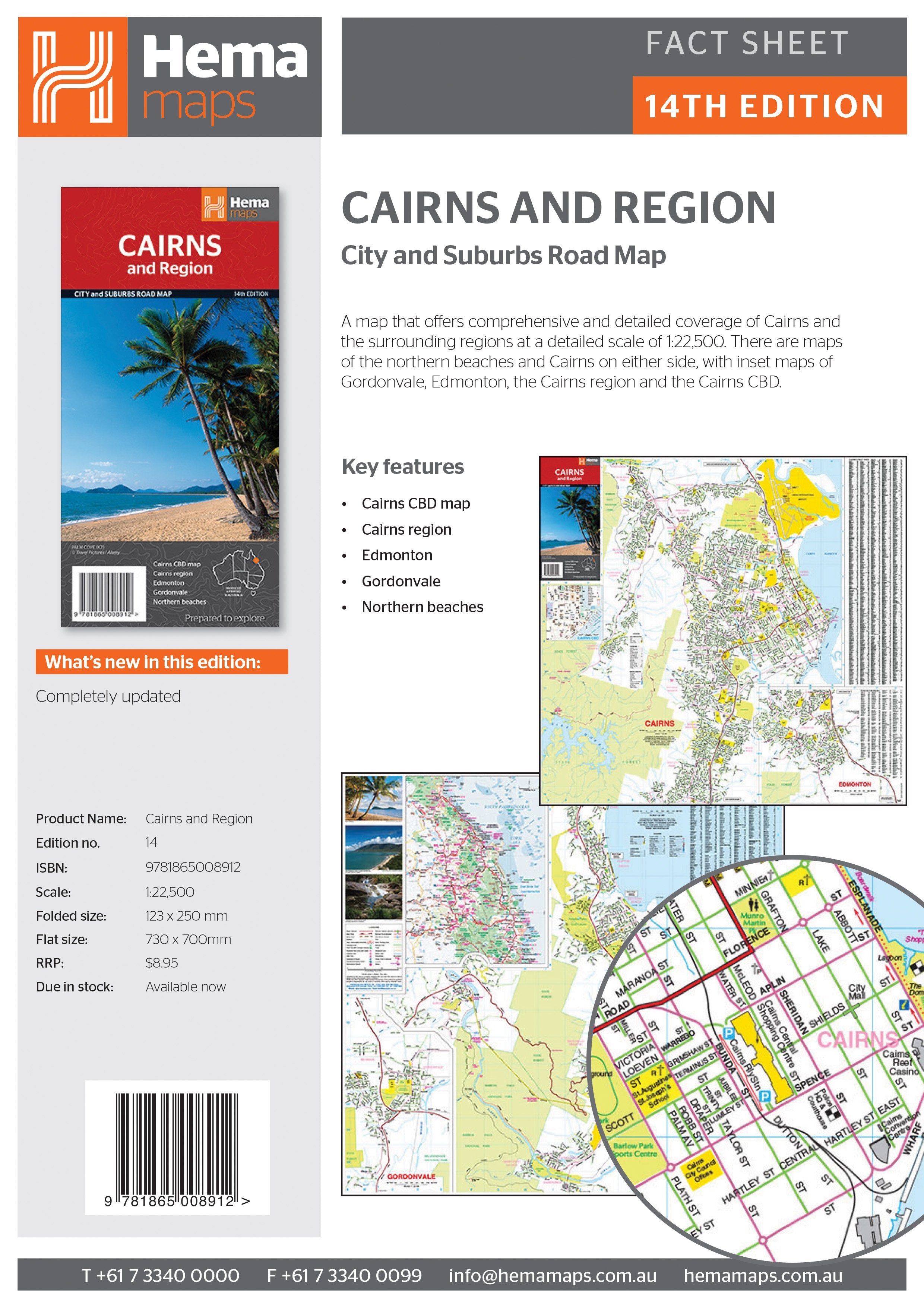 Hema Maps | Cairns And Region City Map