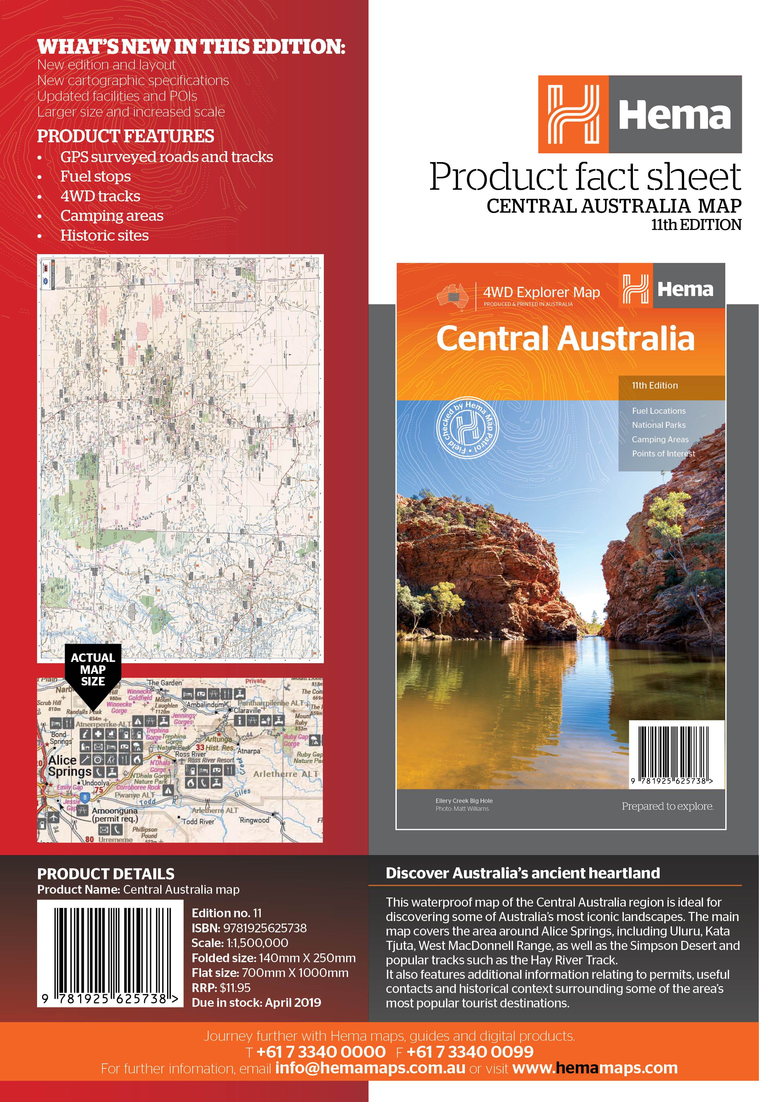 Hema Maps | Central Australia Iconic Map