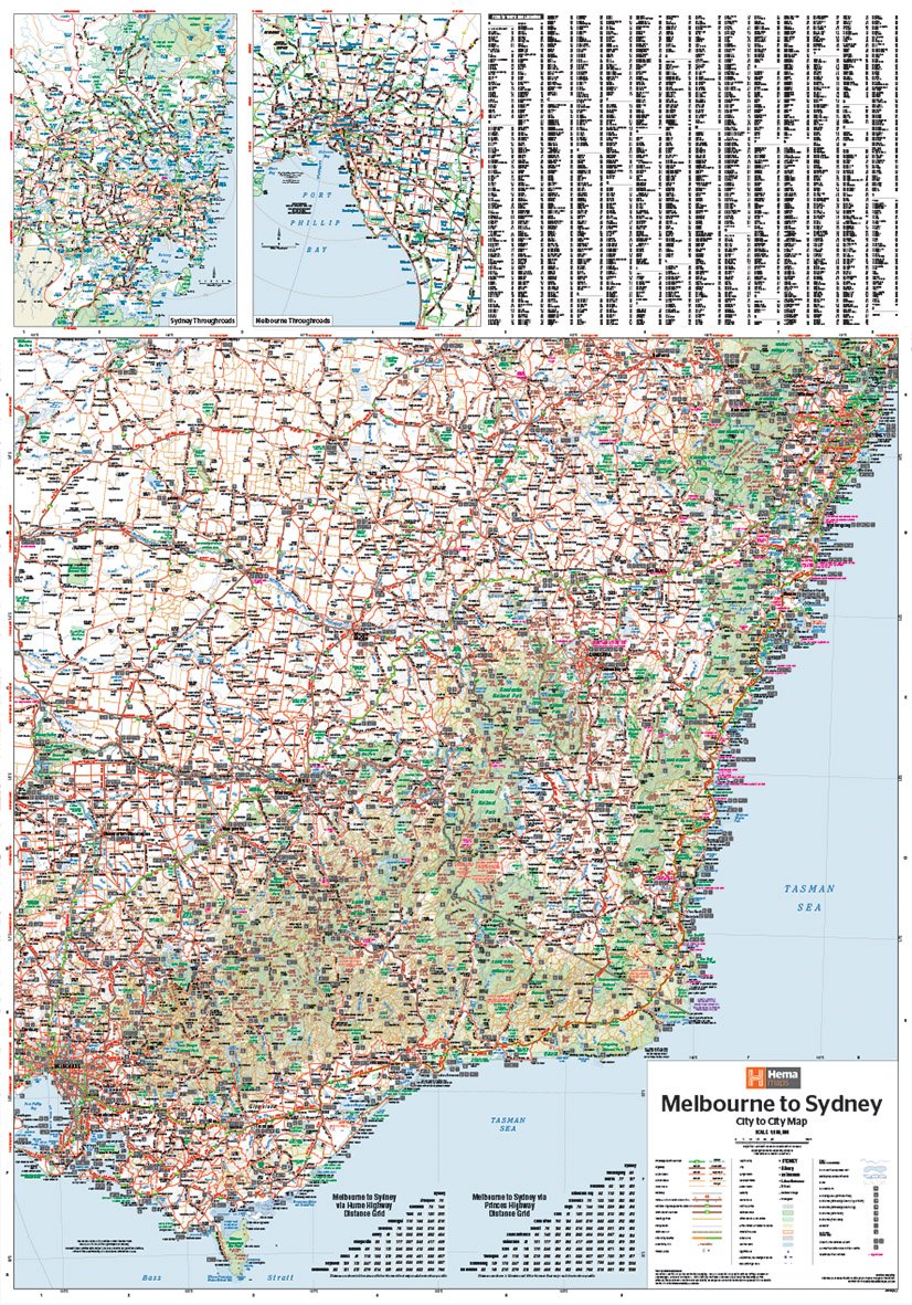 Hema Maps | Melbourne to Sydney Touring Map