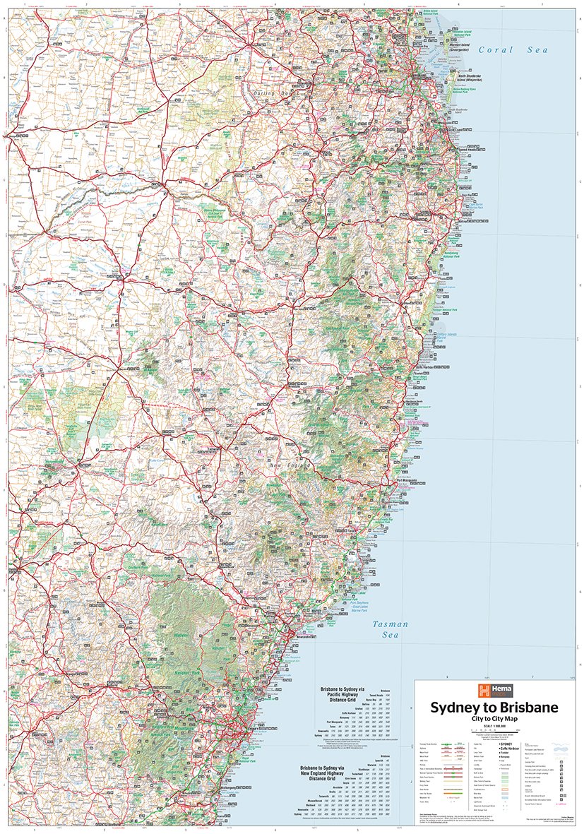 Hema Maps Sydney To Brisbane | Touring Map