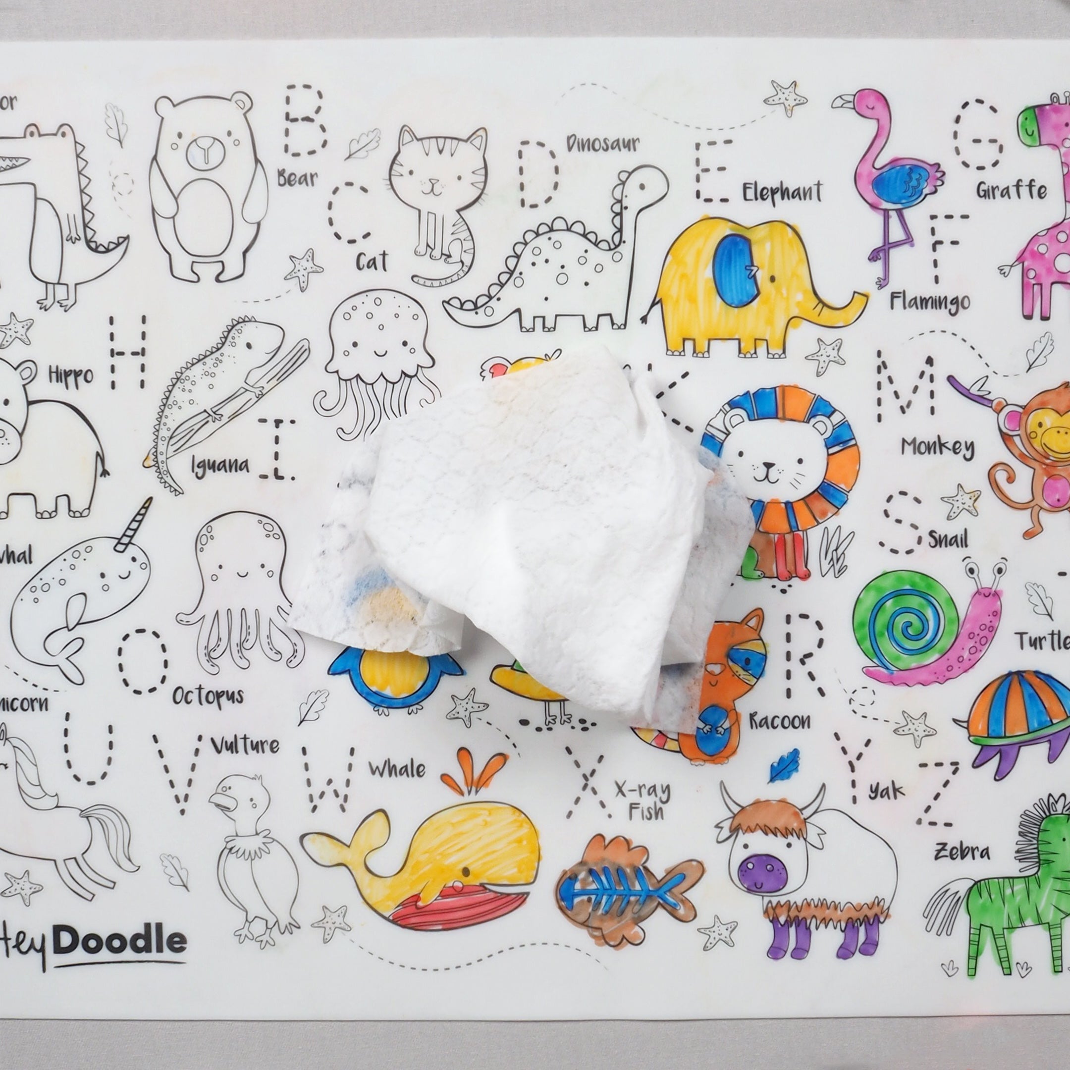 HeyDoodle Silicone Mat - ABC Into The Wild