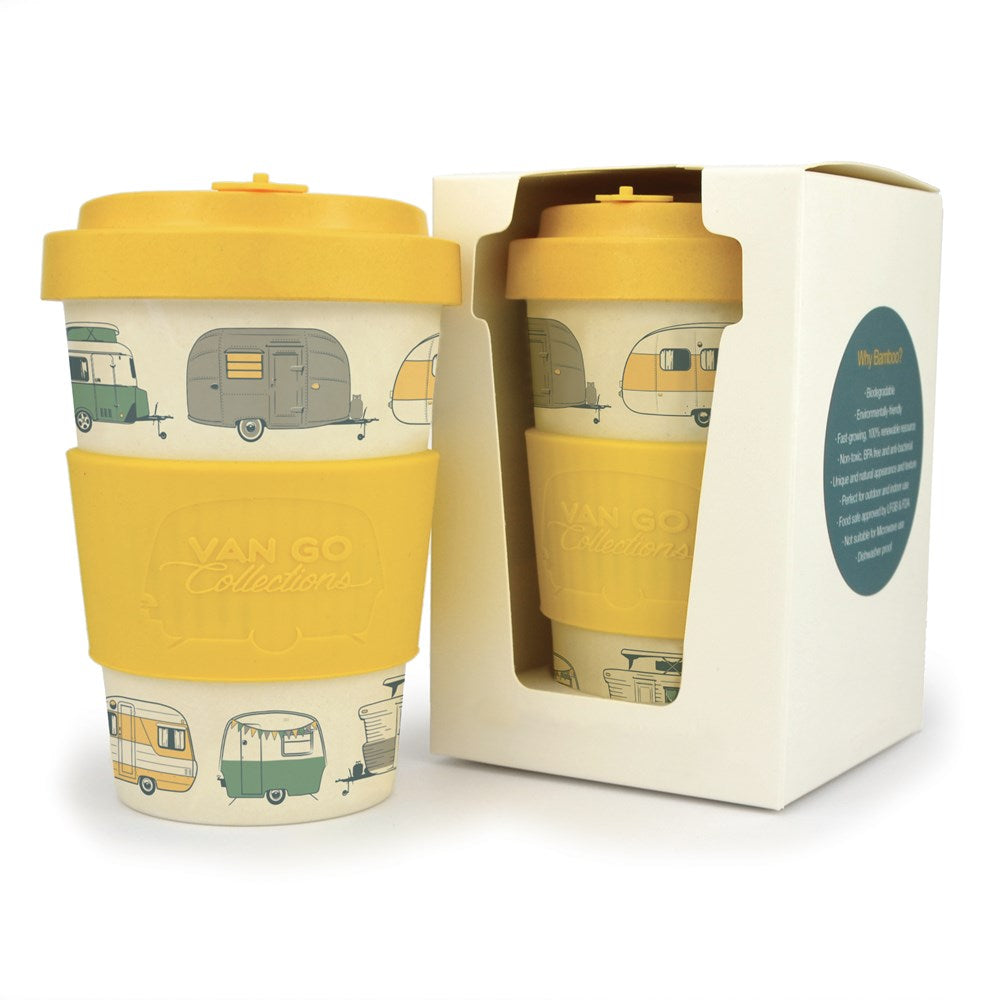 Van Go Bamboo Travel Mug | 400ml | Iconic Collection | Pale Yellow