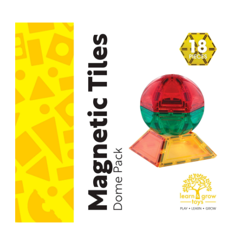 Learn and Grow Magnetic Tiles - Dome Pack 18 piece