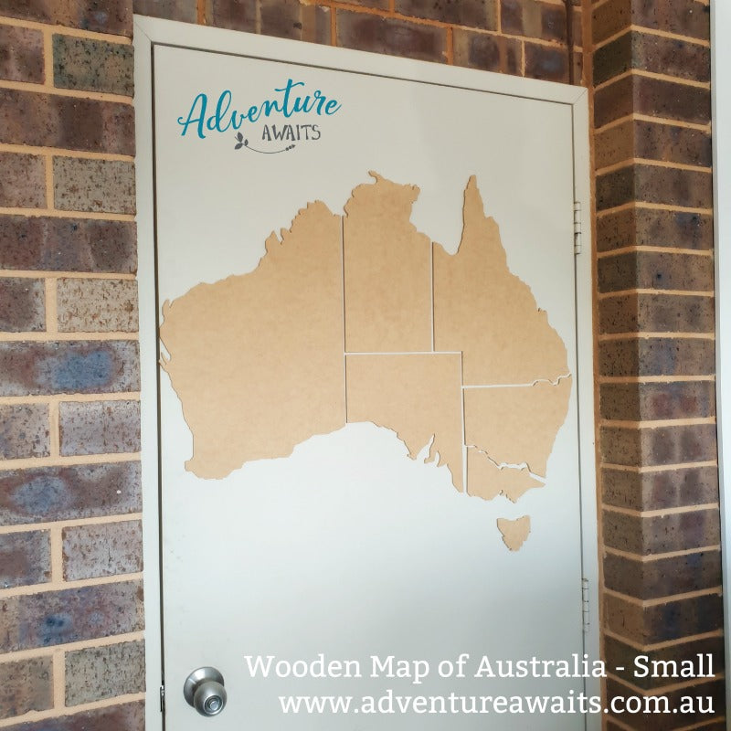 Wooden Map of Australia - Small