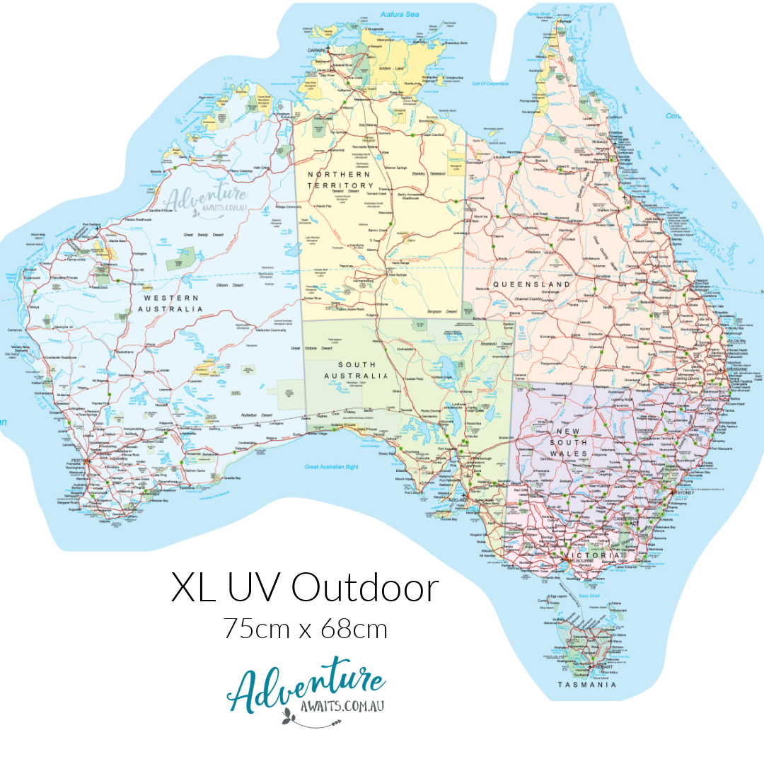 Map of Australia Sticker - EXTRA LARGE UV Outdoors OR Fabric