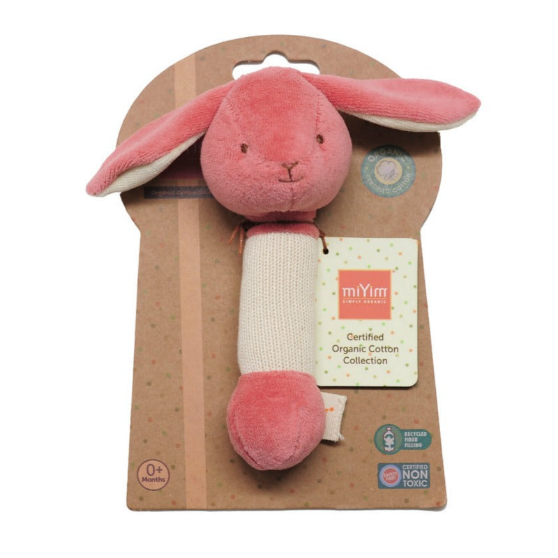 MiYim Organic Stick Rattle | Bunny