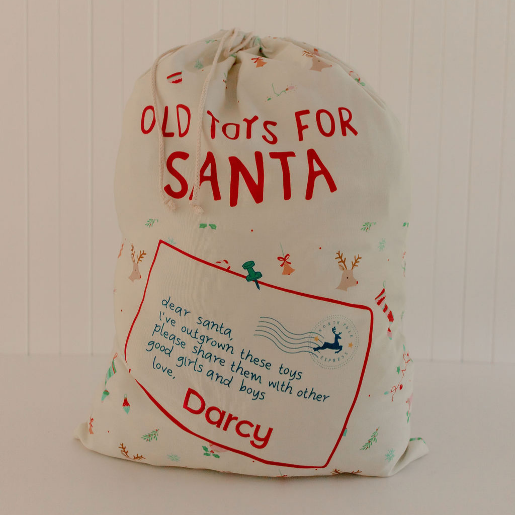 Old Toys for Santa Christmas Bag