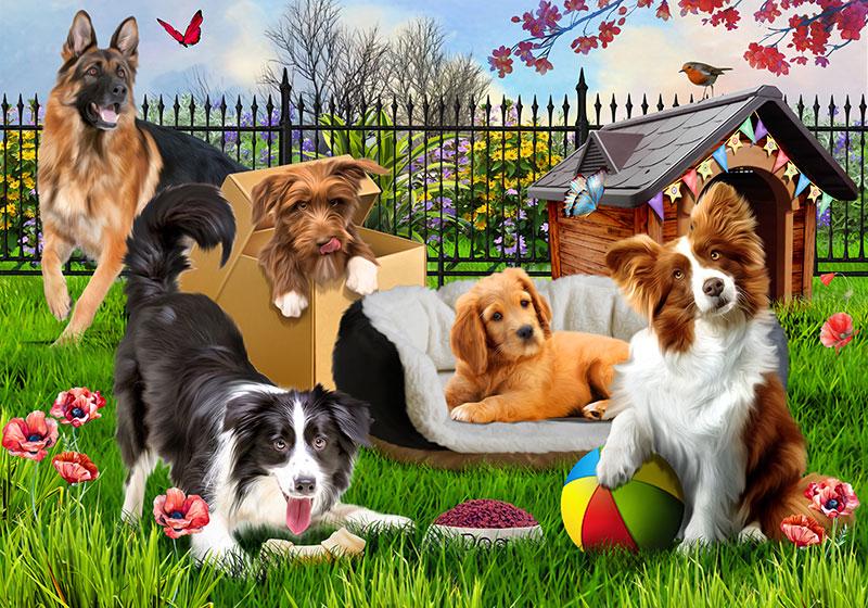 Funbox Jigsaw Puzzle 200 piece - Puppy Love