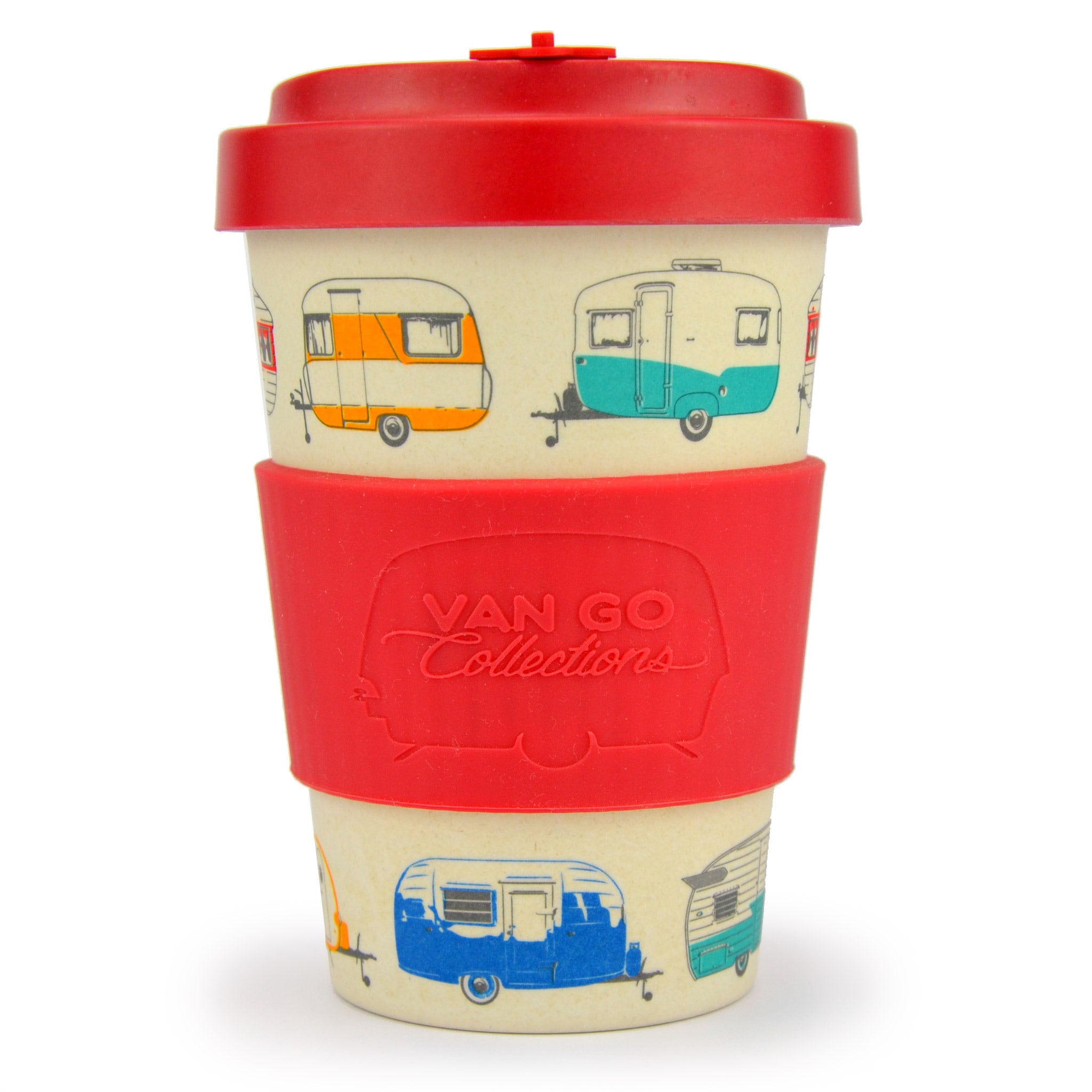 Van Go Bamboo Travel Mug | 400ml | 'Spring' Red