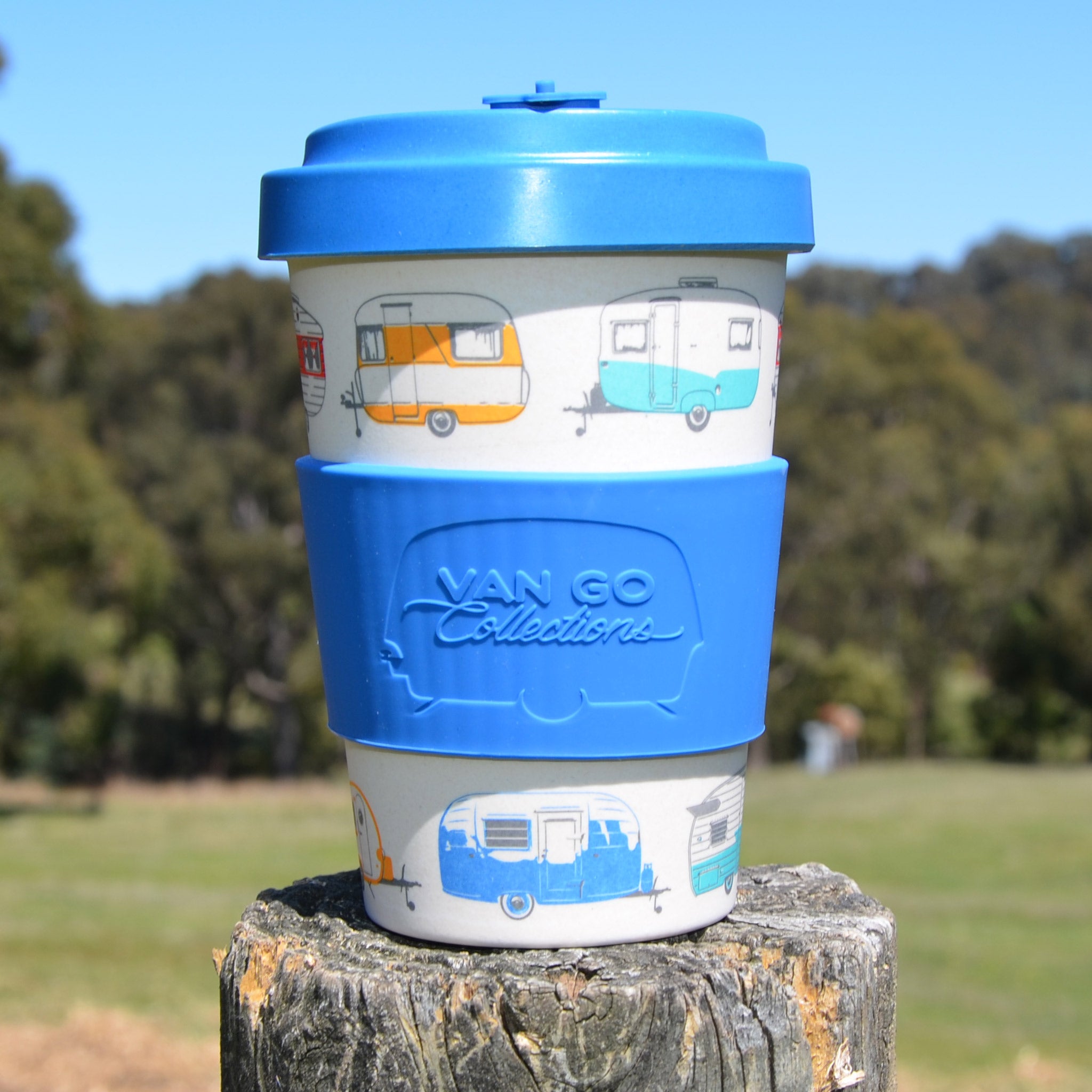 Van Go Bamboo Travel Mug | 400ml | 'Winter' Blue