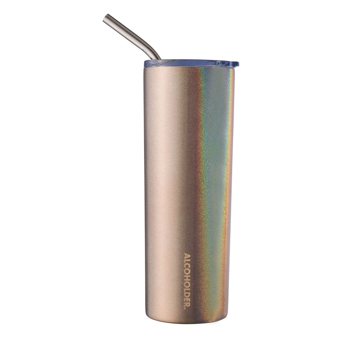 Alcoholder SKNY Slim Insulated Tumbler | Rose Gold Glitter