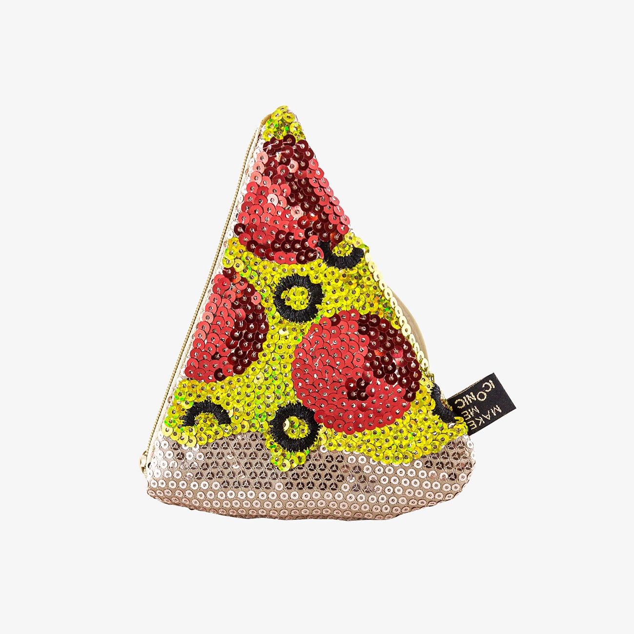 Make Me Iconic Sequin Purse - Pizza