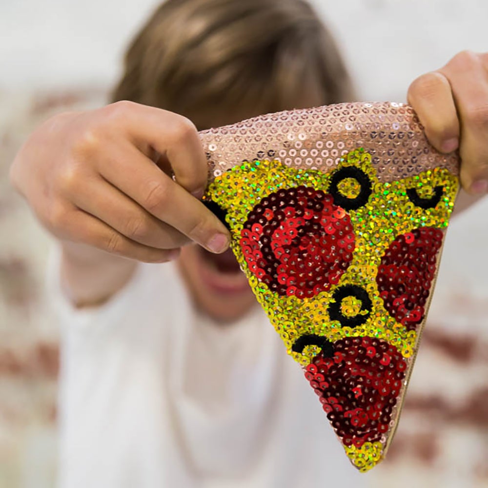 Make Me Iconic | Sequin Purse - Pizza