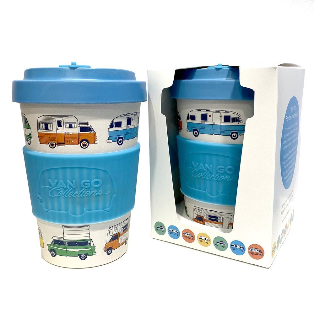 Van Go Bamboo Travel Mug | 400ml | The Camper Collection | Pale Blue