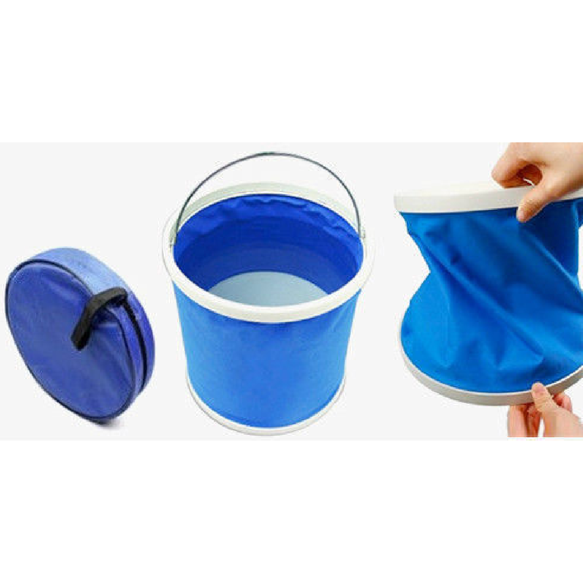 5 Litre COLLAPSIBLE FOLDING BUCKET with LID caravan camping