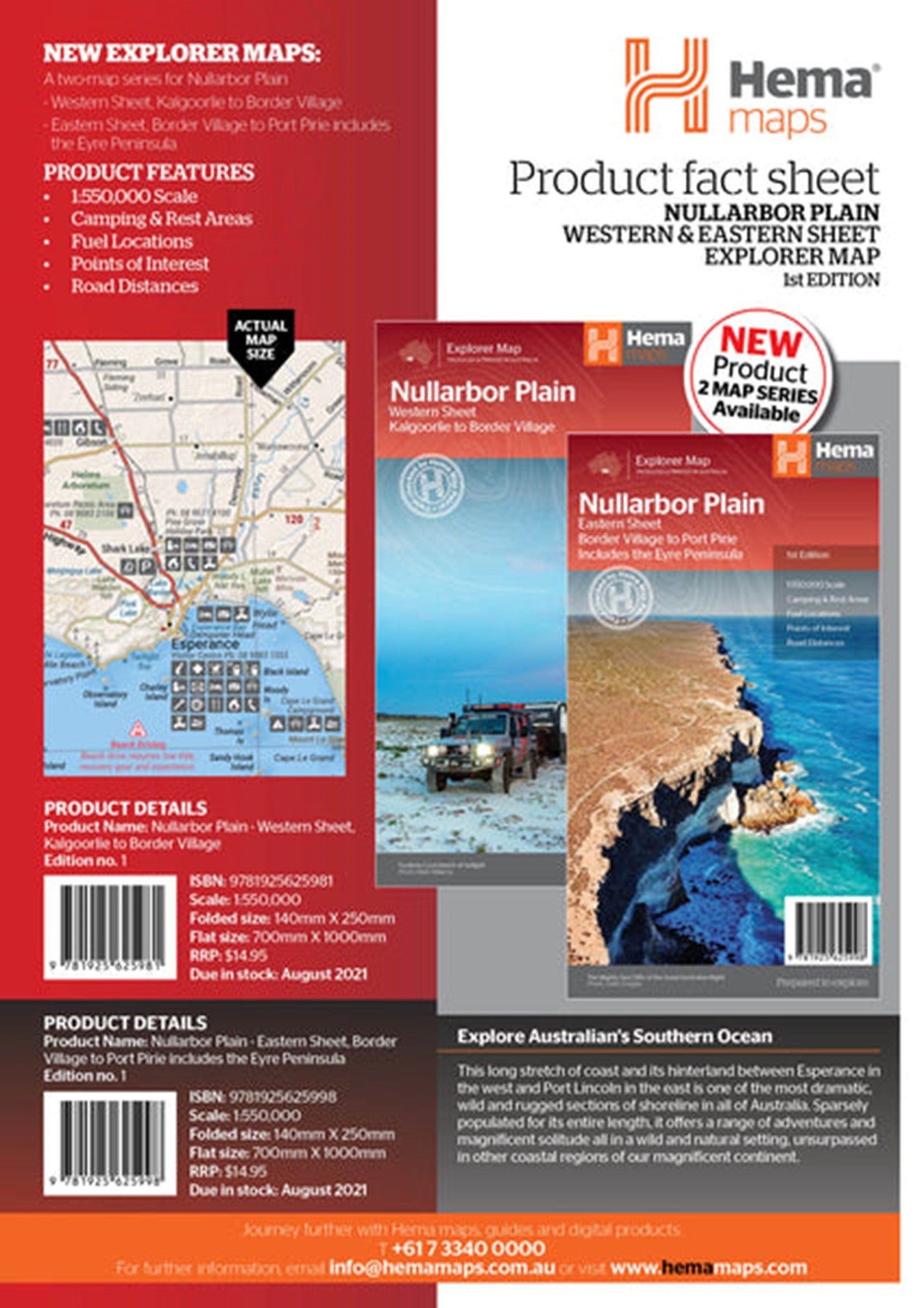 Hema Maps | Nullarbor Plain Eastern Map Explorer Map