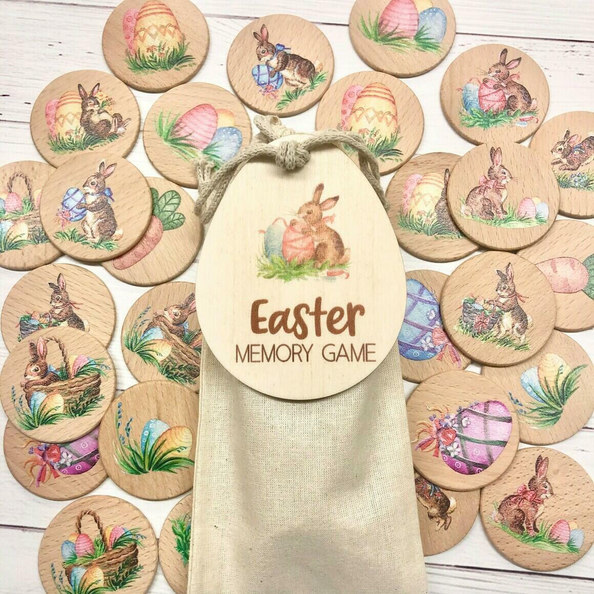 Memory Match Wooden Game | Easter